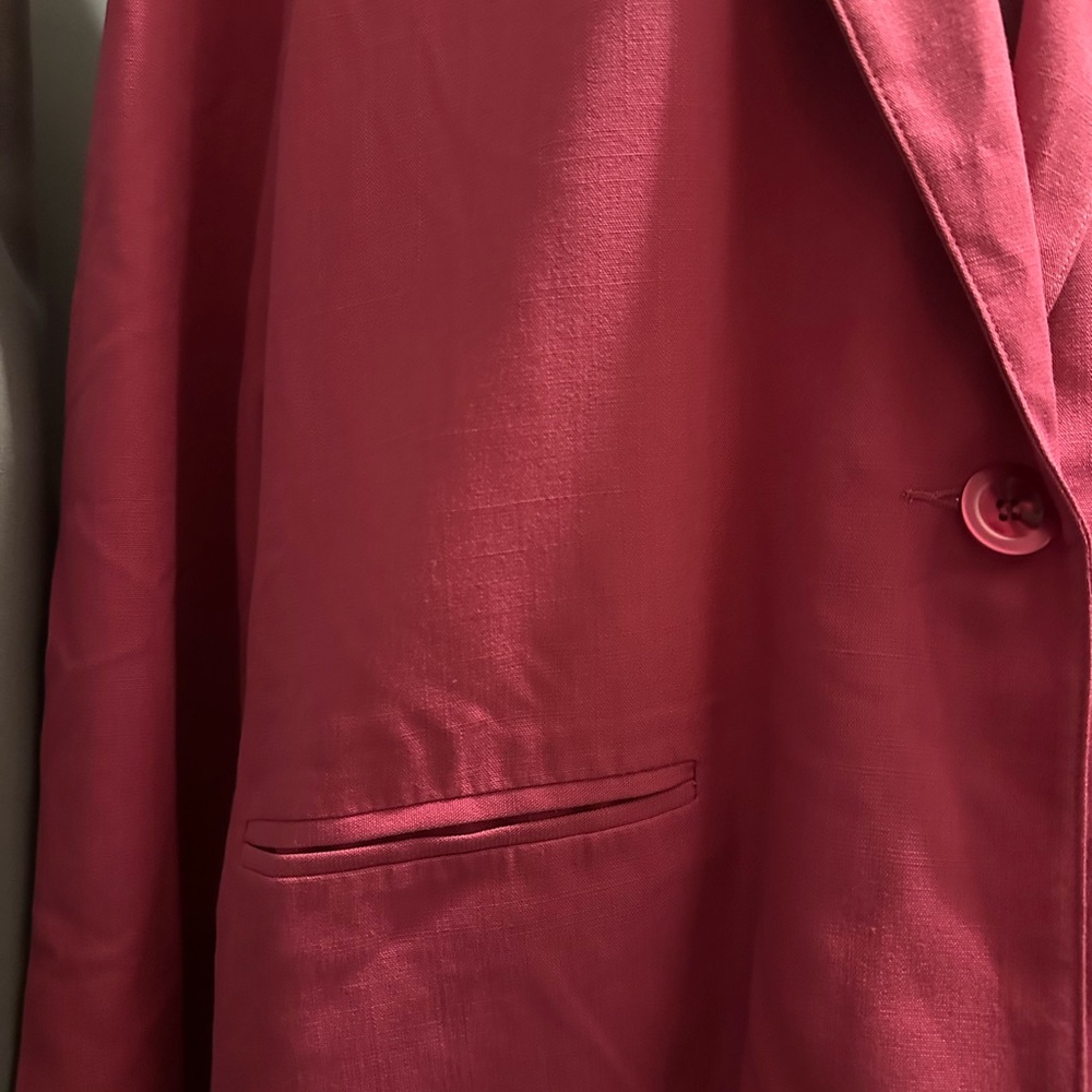 Vintage 90s Pink Oversized Blazer Sag Harbor Minimalist Jacket 16W - Picture 5 of 6